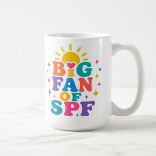 Caneca De Café Grande fã de proteção solar SPF no verão