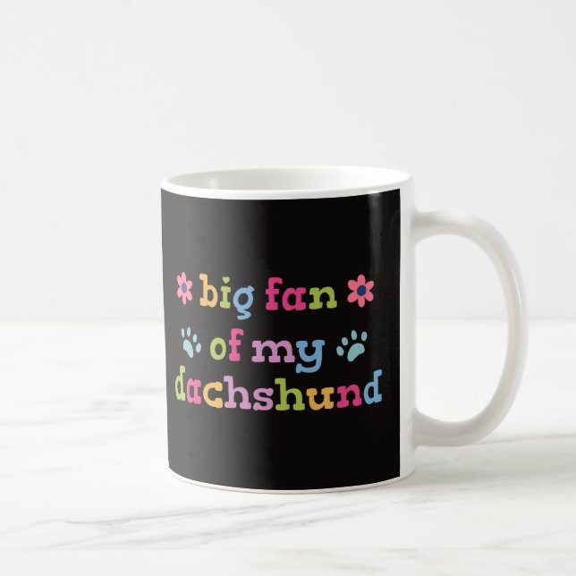Caneca De Café Grande fã do meu Dachshund (Direita)