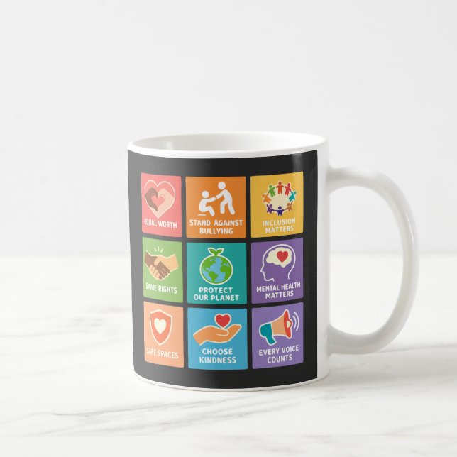 Caneca De Café Grande fã dos direitos humanos (Direita)
