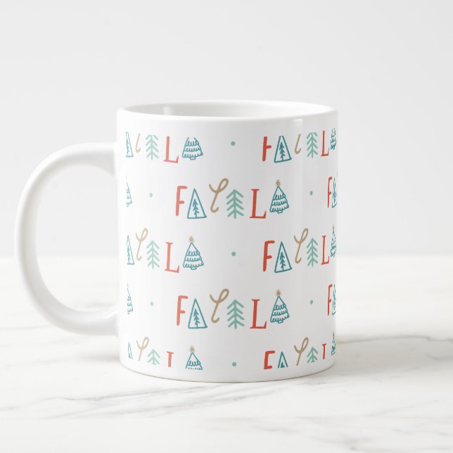 Caneca De Café Grande Fa La Funny Natal Férias (Esquerda)