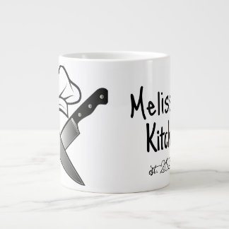 Caneca De Café Grande Faca De Chefs E Mug De Café Monograma De Chapéu