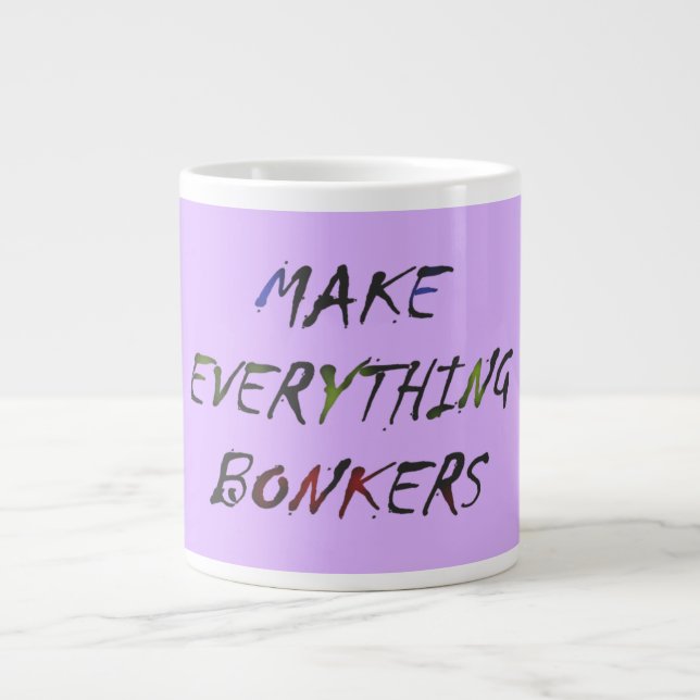 Caneca De Café Grande Faça Tudo Louco (Frente)