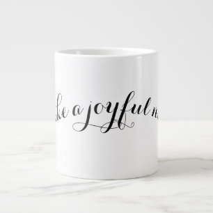Caneca De Café Grande Faça um barulho alegre