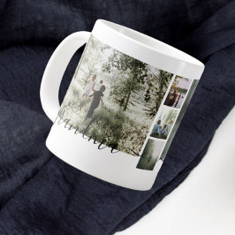 Caneca De Café Grande Faça uma manutenção personalizada da família Fotog