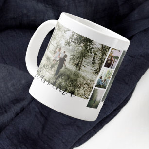 Caneca De Café Grande Faça uma manutenção personalizada da família Fotog