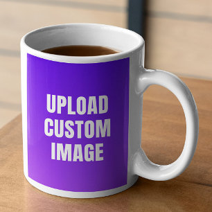 Caneca De Café Grande Faça upload de 2 imagens personalizadas - Adicione