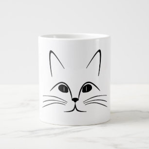 CANECA DE CAFÉ GRANDE FACE DE GATO