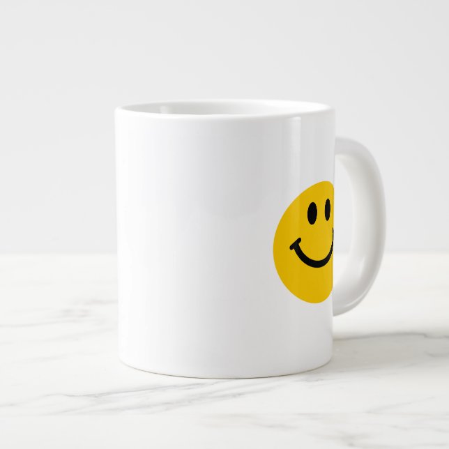 Caneca De Café Grande Face feliz (Frente Esquerda)
