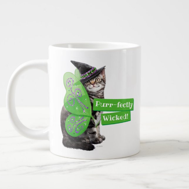 Caneca De Café Grande Fada de Bruxa Kitten (Esquerda)