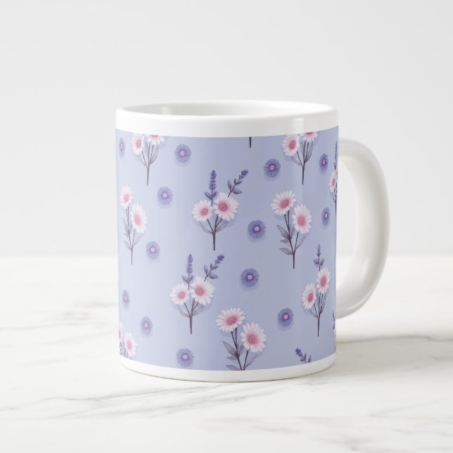 Caneca De Café Grande Fairy Dust Daisies (Frente Esquerda)