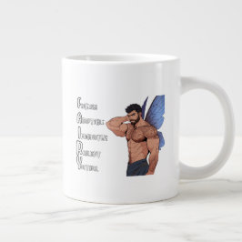 Caneca De Café Grande FAIRY, Muscular Masculina Fada Acrótica