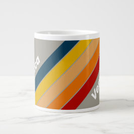 Caneca De Café Grande Faixa da Aurora no Arcade com Nome