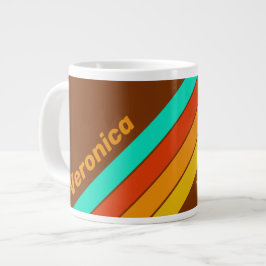 Caneca De Café Grande Faixas de Nevoeiro no Chão da Floresta com Nome