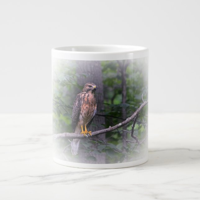 Caneca De Café Grande Falcão Ombro Vermelho (Frente)