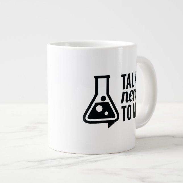 Caneca De Café Grande Fale com o Nerdy (Frente Esquerda)