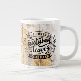 Caneca De Café Grande Fall Breze Autumn Deixa Café Por Favor
