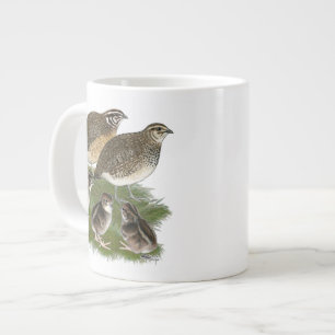 Caneca De Café Grande Família das codorniz do Coturnix