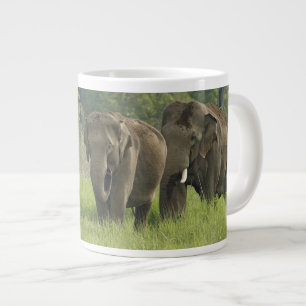 Caneca De Café Grande Família de Elefantes Indianos