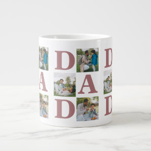 Caneca De Café Grande Família de fotos simples do Pai 3 do Dia de os pai