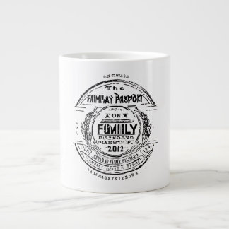 Caneca De Café Grande Family Passport Stamp Personalized Custom Travel