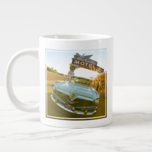 Caneca De Café Grande Famoso Motel Blue Swallow na Rota 66