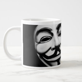 Caneca De Café Grande Famoso sorriso de hacker anônimo