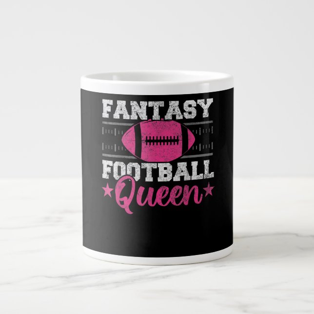 Caneca De Café Grande Fantasia, Rainha Engraçada Jogo Dia da Fantasia (Frente)