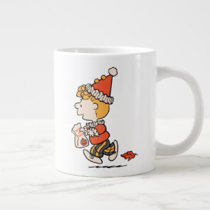 Caneca De Café Grande Fantasias de Sally Palhaço Peanuts no Halloween