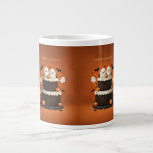 Caneca De Café Grande Fantasma de Halloween Adorável Um Pequeno Boo