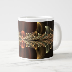 Caneca De Café Grande Fantasy Construction Shiny Abstrato Fractal Art