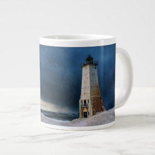 Caneca De Café Grande Faróis Lago Frankfort Lighthouse Michigan
