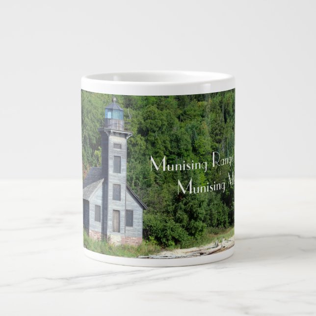 Caneca De Café Grande Farol de Munising (Frente)