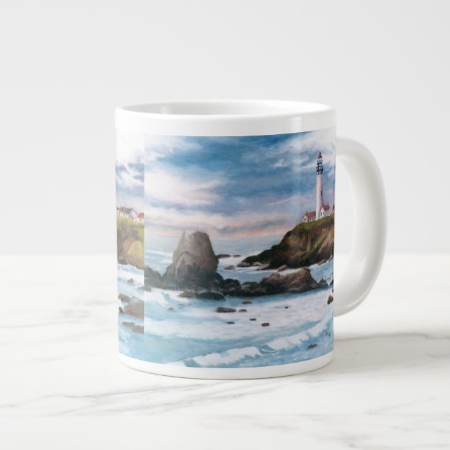Caneca De Café Grande Farol Ponto Pombo (Frente Esquerda)