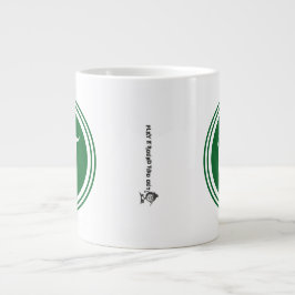 Caneca De Café Grande Fathers Day Golf Dad Green Script Circle Monogram
