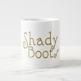 Caneca De Café Grande Faux Glitter Dourado Shady Boots