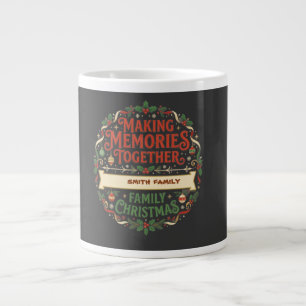 Caneca De Café Grande Fazendo Memórias Personalizadas Juntos Natal em Fa