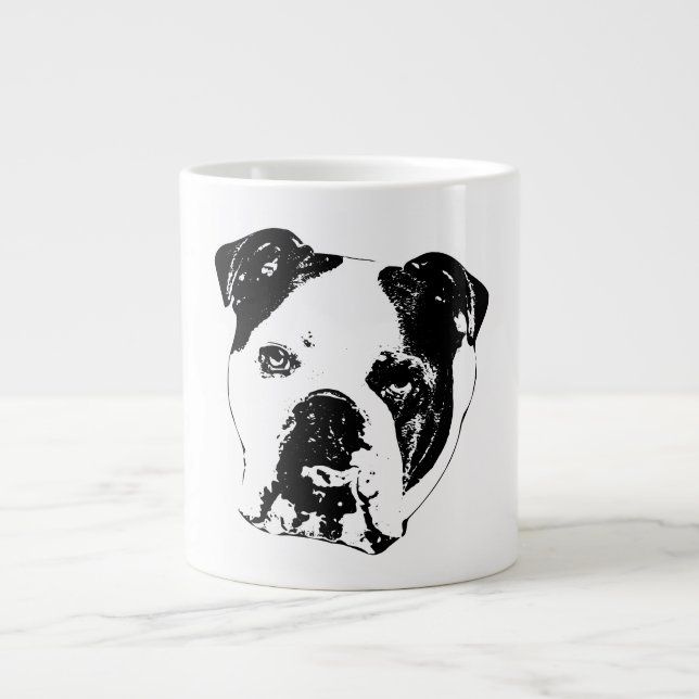 Caneca De Café Grande Fechamento do nó Bulldog (Frente)