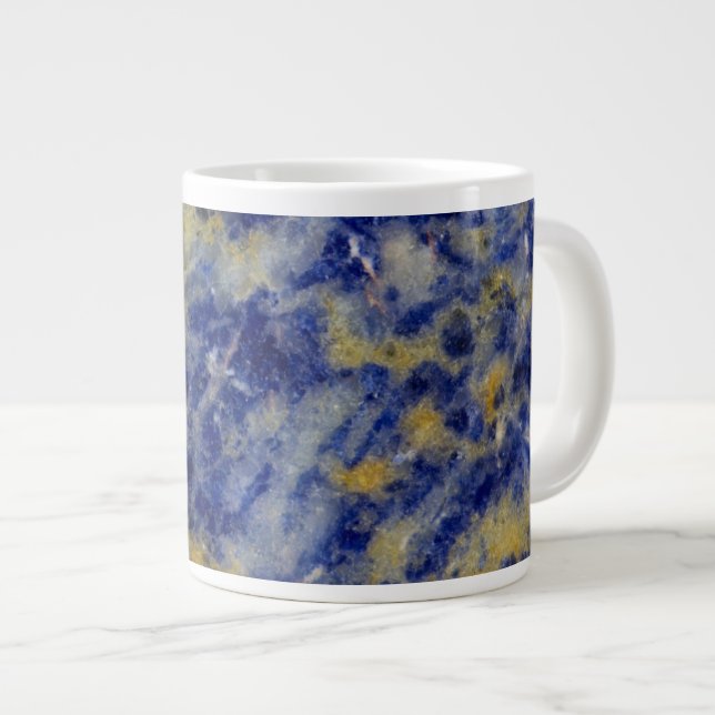 Caneca De Café Grande Fechar um Sodalite Azul (Frente Esquerda)
