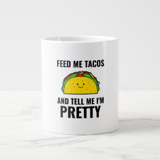 Caneca De Café Grande Feed me tacos funny tacos Mexican food