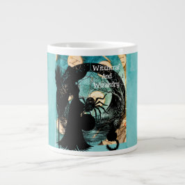 Caneca De Café Grande Feitiçaria e Magia, Halloween Assustador Gigante C