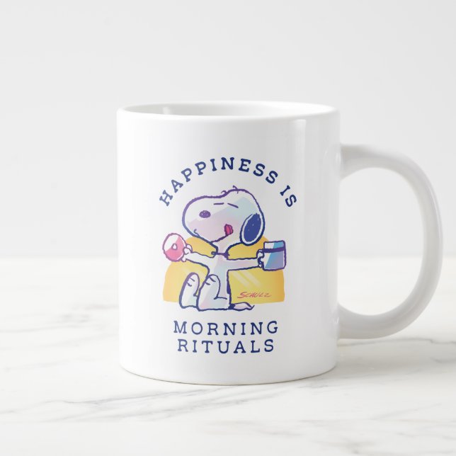 Caneca De Café Grande Felicidade é Rituais da Manhã (Direita)