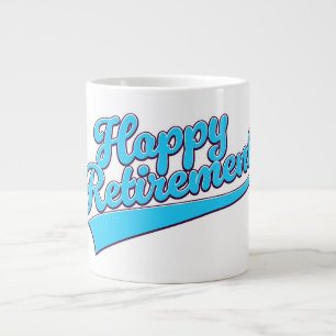 Caneca De Café Grande Feliz Aposentadoria edição Azul