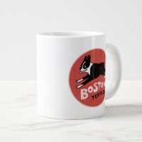 Feliz Boston Terrier correndo | Cachorro de Cartoo