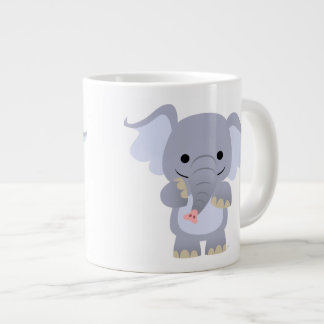 Caneca De Café Grande Feliz Cartoon Elefante Jumbo Mug