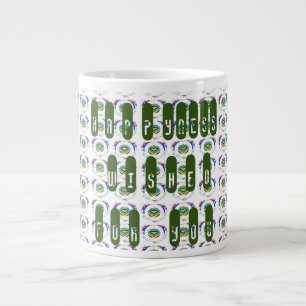 Caneca De Café Grande Feliz cumprimentos para você teme a felicidade
