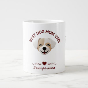 Caneca De Café Grande Feliz Design de Pup por Pelo Orgulhoso Presente da