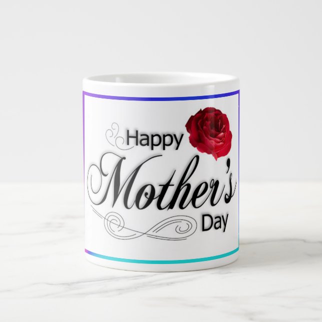 Caneca De Café Grande Feliz Dia das Mães (Frente)