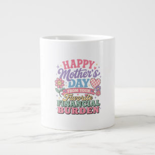Caneca De Café Grande Feliz Dia das Mães do seu encargo financeiro favor