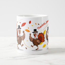 Caneca De Café Grande Feliz Dia de Ação de Graças Feliz, Feliz, Feliz Gr