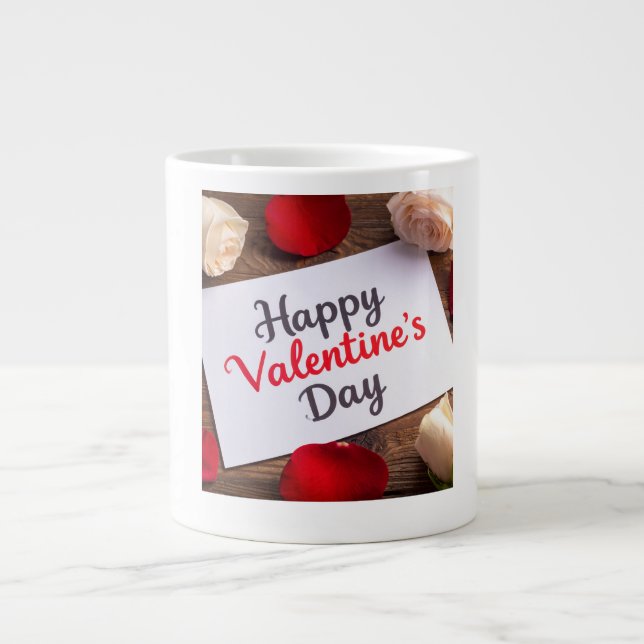 Caneca De Café Grande Feliz dia dos namorados (Frente)